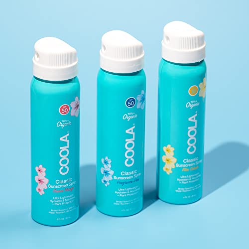 COOLA Organic Sunscreen SPF 30 - Hydrating, Vegan, Gluten Free, Pina Colada - 2 Fl Oz Spray