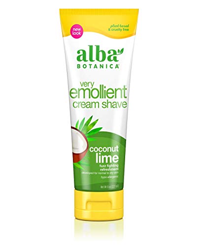 Alba Botanica Shaving Cream - Nourishing Coconut Lime Formula, 100% Vegetarian - 8 Oz