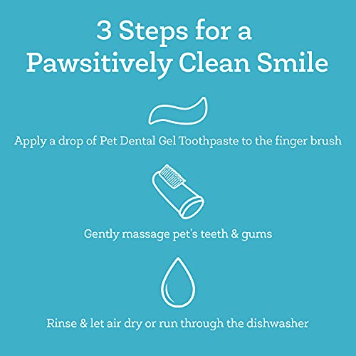 Oxyfresh Premium Dog Toothbrush - Gentle Plaque & Tartar Removal, 6 Soft Finger Brushes