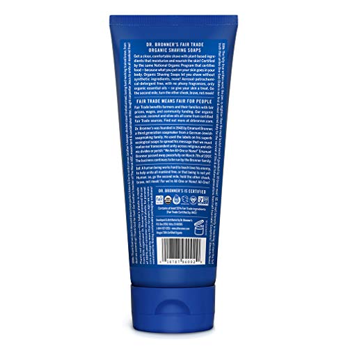 Dr. Bronner's Organic Shaving Soap - Moisturizes, Cleanses & Soothes, Peppermint - 7oz