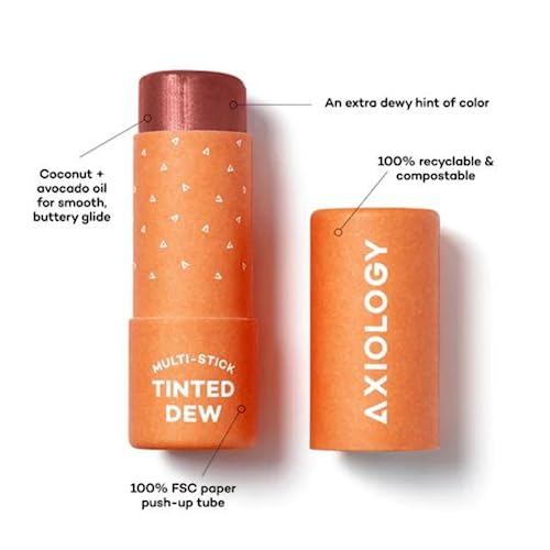 Axiology Multi-Purpose Makeup Stick - Hydrating Blush for Eyes, Lips & Cheeks, Vegan - 0.15oz
