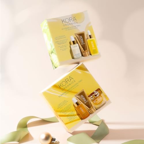 KORA Organics Skin Care Set - Nourishing Noni Glow Oil, Turmeric Mask, Cleansing Oil - 3 Items