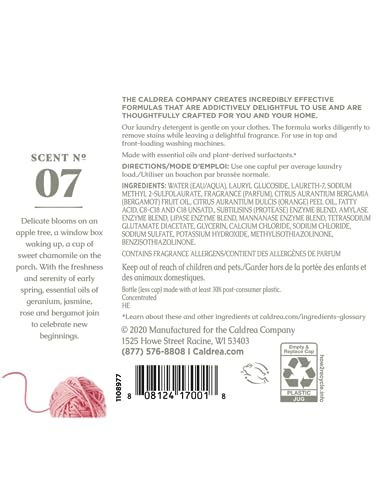 Caldrea Concentrated Laundry Detergent - Odor & Stain Removal, Biodegradable, Sweet Pea - 64oz
