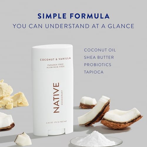 Native Deodorant - 72 Hour Odor Control, Naturally Derived Ingredients, Coconut & Vanilla - 2.65oz