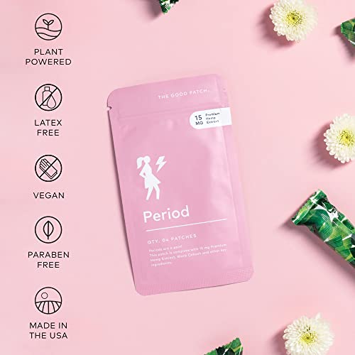 The Good Patch Feminine Care Set - Hemp Infused for Cramps Relief, Natural Ingredients - 8 Patches