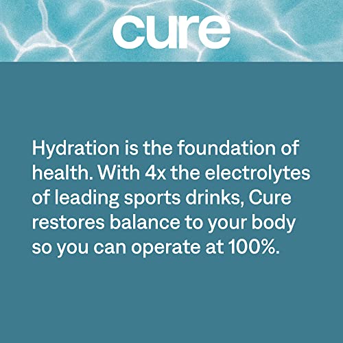 Cure Hydration Powder Packets - Rapid Electrolyte Absorption, Coconut Water, Vegan, 28 Packets