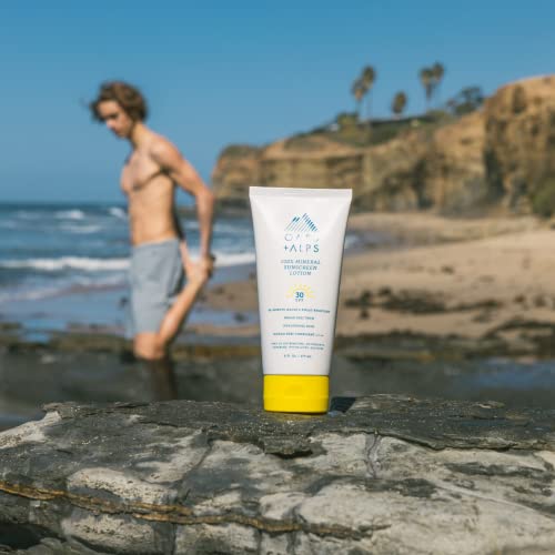 Oars + Alps Mineral Sunscreen Lotion SPF 30 - Hydrating, 80 Min Water Resistant - 6 Fl Oz, 2 Pack