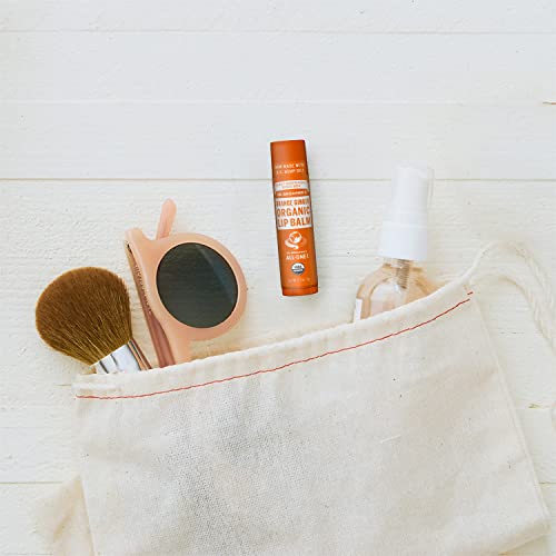 Dr. Bronner's Organic Lip Balm - Moisturizing Beeswax & Avocado Oil, Versatile Care - 6-Pack