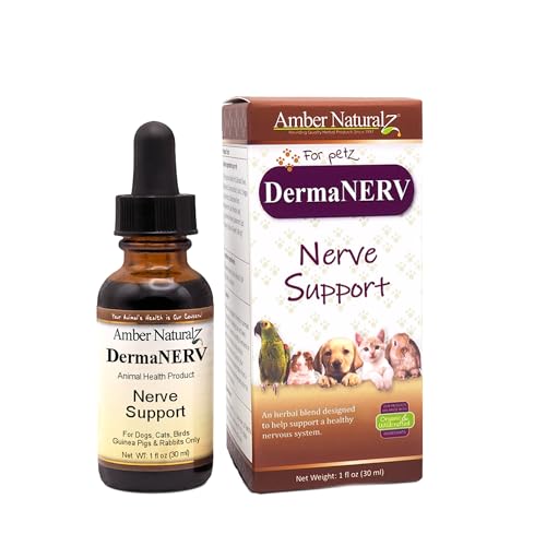 Amber NaturalZ Pet Supplement - Nerve & Neurological Support for Dogs, Cats & More - 1oz
