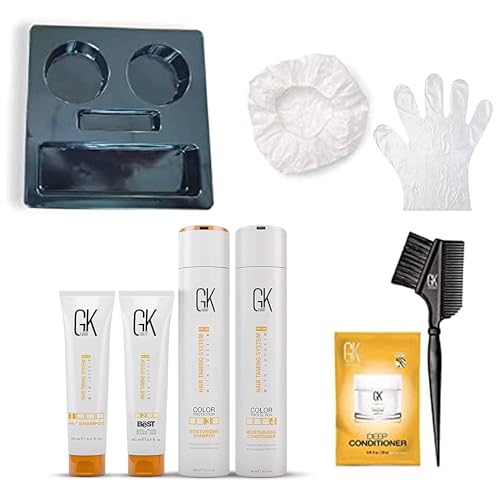 GK Hair Smoothing Treatment - Strengthens, Conditions, Frizz Control - 10.1 Fl Oz/300ml Kit