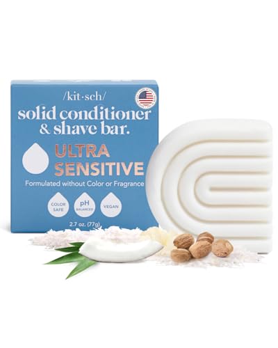 Kitsch 2-in-1 Conditioner & Shave Bar - Moisturizing, 5 Natural Ingredients, Scent Free - 2.7oz