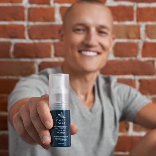 Oars + Alps Body Powder - Sweat Absorbing, Cooling Formula, Aloe & Arrowroot - 1 Fl Oz