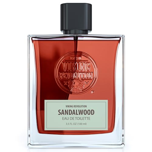 Viking Revolution Sandalwood Cologne - Earthy, Long-Lasting Scent with Cedar & Musk - 3.5 Fl Oz