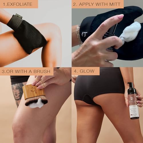 Beauty by Earth Self Tanner Mousse - Natural Dark Tan, Vegan & Cruelty-Free - 7oz