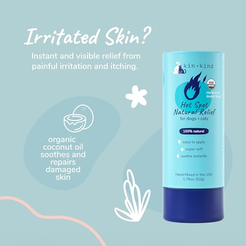 kin+kind Pet Wound & Skin Care Spray - Itch Relief, Organic Ingredients, Easy Roll-On - 4oz