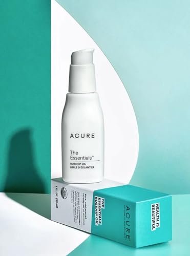 Acure Rosehip Carrier Oil - Balances Moisture, Rich in Essential Fatty Acids - 1 oz