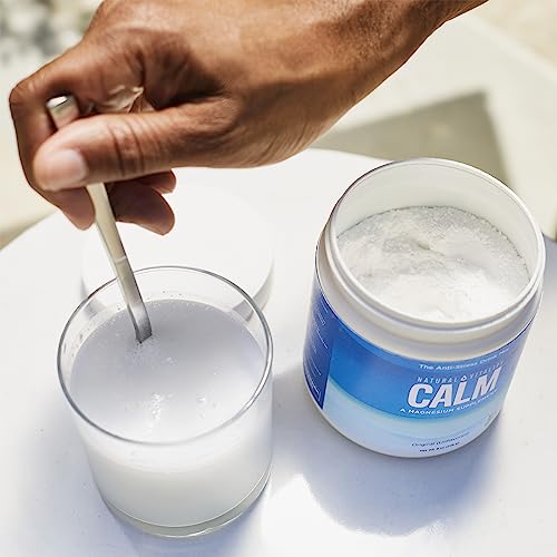 Natural Vitality CALM Magnesium Drink Mix - Anti-Stress, Calcium Boost, Raspberry Lemon - 8oz
