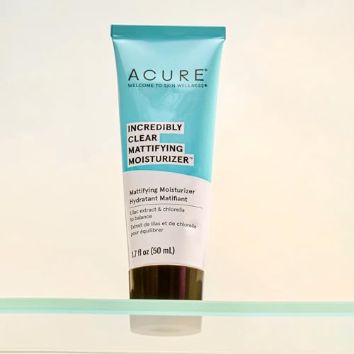 Acure Mattifying Face Moisturizer - Hydrating Oil-Free Formula with Lilac & Chlorella - 1.7 oz