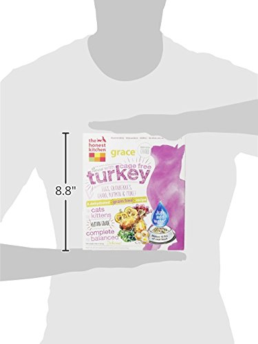 The Honest Kitchen Dehydrated Turkey Cat Food - High Protein, Human Grade, Grain Free - 4 lb