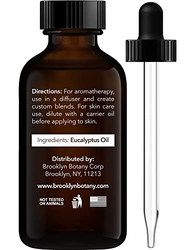 Brooklyn Botany Eucalyptus Essential Oil - 100% Pure, Therapeutic Grade - 1 Fl Oz