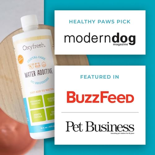 Oxyfresh Pet Dental Care Solution - Eliminates Bad Breath, Fights Plaque & Tartar - 16oz
