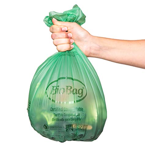 BioBag Kitchen Counter Compost Bin - Breathable, Dishwasher Safe, 89% Recycled Plastic, 25 Bags