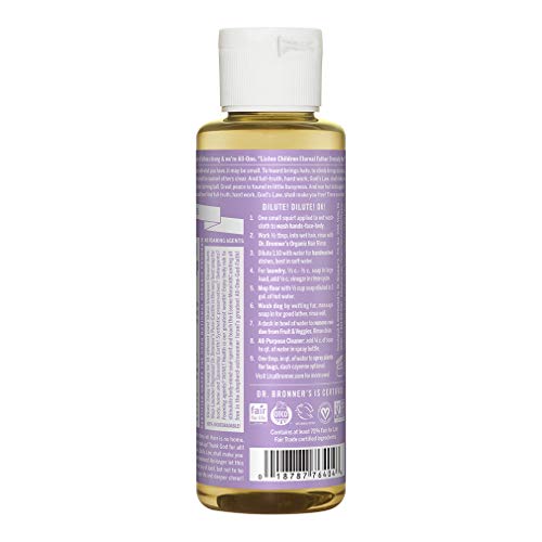 Dr. Bronner's Body Soap - Organic Oils, Fair Trade Ingredients, 18-in-1 Uses - Lavender, 4oz