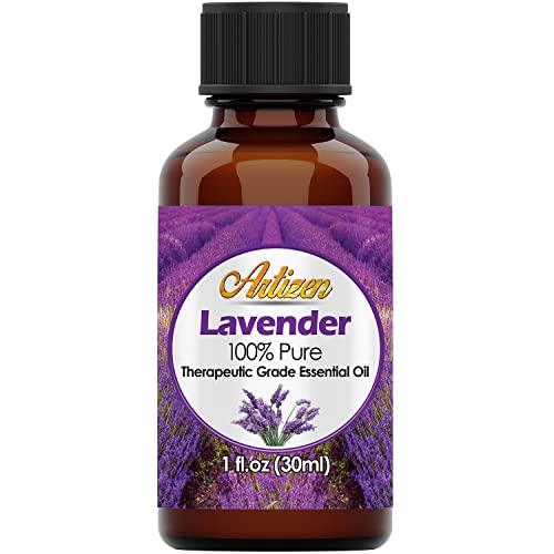 Artizen Lavender Essential Oil - Pure & Natural for Skin, Hair, Face - 1 oz Glass Bottle