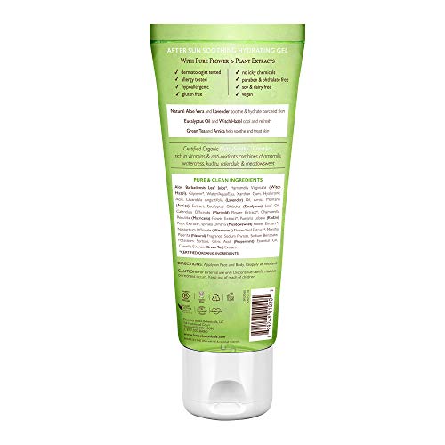 Babo Botanicals After Sun Aloe Vera Gel - Hydrating, Gentle for Sensitive Skin - 8 oz