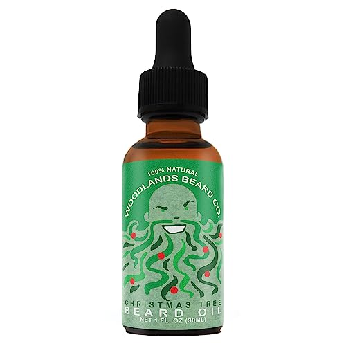 Christmas Tree Beard Oil - Hydrates & Softens, 100% Natural Oils, Fir & Cypress - 2oz