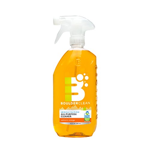 Boulder Clean All Purpose Cleaner - Plant-Based Grease Dissolver, Natural Valencia Orange - 28oz