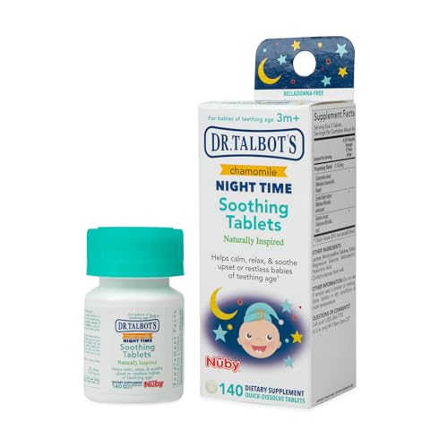 Dr. Talbot's Night Time Chamomile Soothing Tablets - Quick Relief for Teething Babies - 140 Count