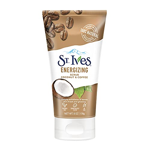 St. Ives Coconut & Coffee Body Scrub - Energizing Skin Exfoliant, 6oz for Refreshing Glow