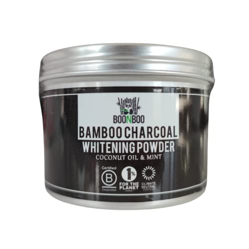 BOONBOO Teeth Whitening Gel - Brightens with Bamboo Charcoal, Coconut Oil & Mint - 2oz