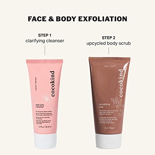 Cocokind Body Scrub - Exfoliating Coffee & Clay, Prebiotic Support, 8oz
