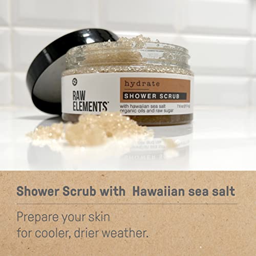 Raw Elements Body Scrub - Hydrating Exfoliator with Hawaiian Sea Salt & Organic Oils - 7.6 oz