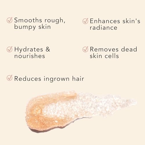 Peppermint Tea Tree Body Scrub - Moisturizing Exfoliator for Dry Skin, Organic Ingredients - 12oz