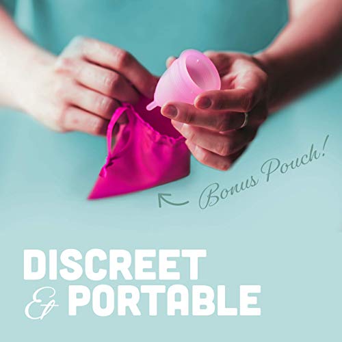Dutchess Menstrual Cup - Leak-Free, Medical-Grade Silicone, Soft & Comfortable - 2 Small Cups