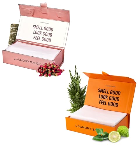 Laundry Sauce Dryer Sheets - Softens Fabrics, Reduces Static, Recycled Packaging - 02 Luxury Scents