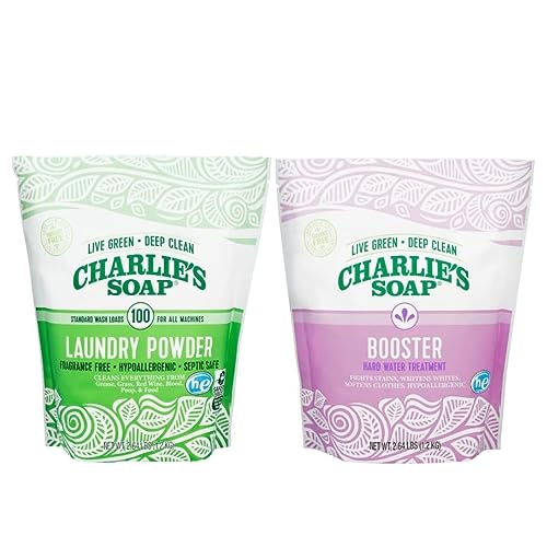 Charlie's Soap Laundry Powder - Phosphate-Free, Hypoallergenic, Deep Clean - 100 Loads