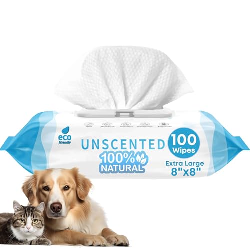 Petazy Pet Wipes - Organic, Hypoallergenic, Deodorizing for Dogs & Cats - 400 Extra Large Wipes