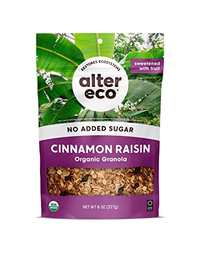 Alter Eco Cinnamon Raisin Granola - Naturally Sweetened, Organic & Vegan - 3 Pack