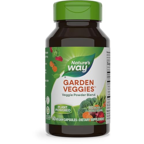 Nature's Way Garden Veggies Vegetable Supplement - 12 Veggies, Vegan, Gluten-Free - 60 Capsules