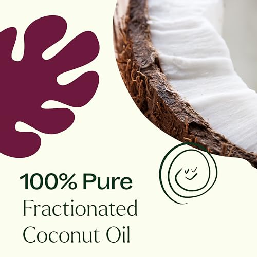 Plant Therapy Fractionated Coconut Oil - Nourishing Moisturizer for Skin & Hair - 16oz