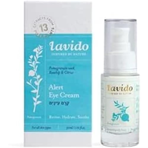 Lavido Natural Alert Eye Cream - Brightens, Hydrates, Reduces Puffiness - 1 fl oz