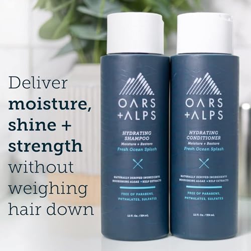 Oars + Alps Men's Grooming Set - Travel Essentials, Fresh Ocean Splash Scent - 5 TSA-Friendly Items