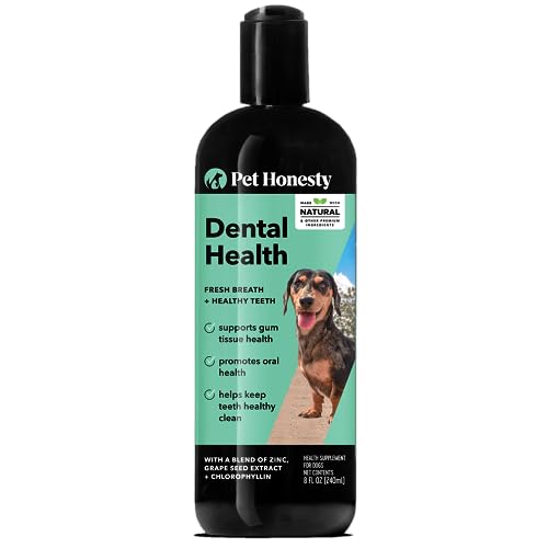 Pet Honesty Dog Dental Care - Freshens Breath & Reduces Plaque Naturally - 8 oz