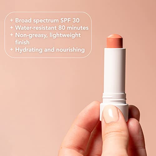 COOLA Tinted Lip Balm & Mineral Sunscreen SPF 30 - Nourishing, Vegan, Water Resistant - 0.15 Oz