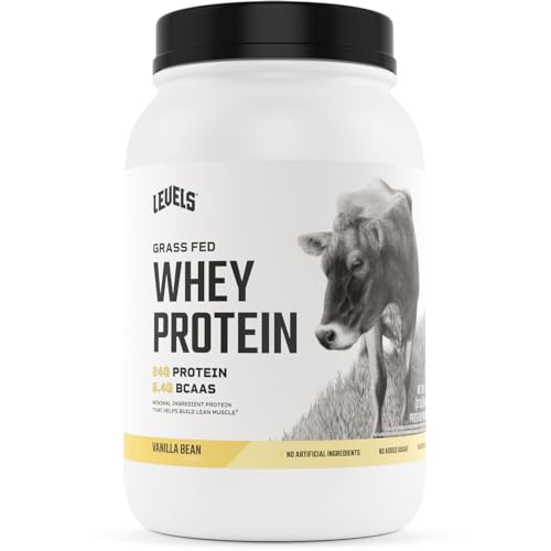 Levels Whey Protein Powder - 24G Protein, No Added Sugars, Vanilla Bean, 2LB