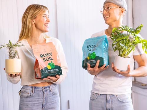 Rosy Soil Succulent & Cactus Potting Mix - Promotes Healthy Root Growth, 8 Quarts Total